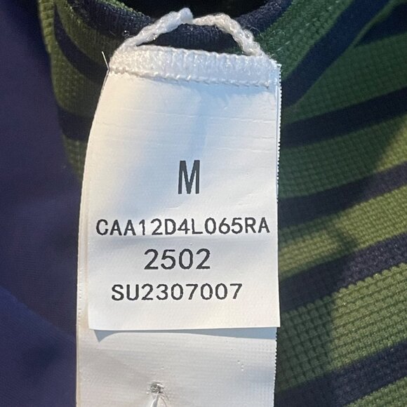 Cupshe Women’s 2-Piece Swimsuit M Green Blue Striped Crop Top High Waisted Bikin - Picture 6 of 9